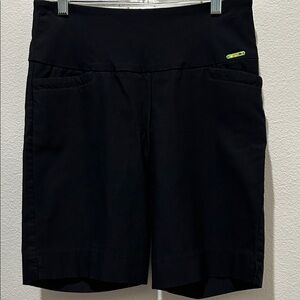 Swing Control Black Bermuda Golf Shorts